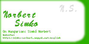 norbert simko business card